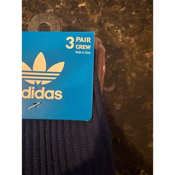 Adidas Originals Trefoil 3-Pack Crew Socks Men's Large Multicolor - Picture 2 of 7